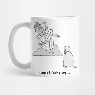 tangled facing dog Mug